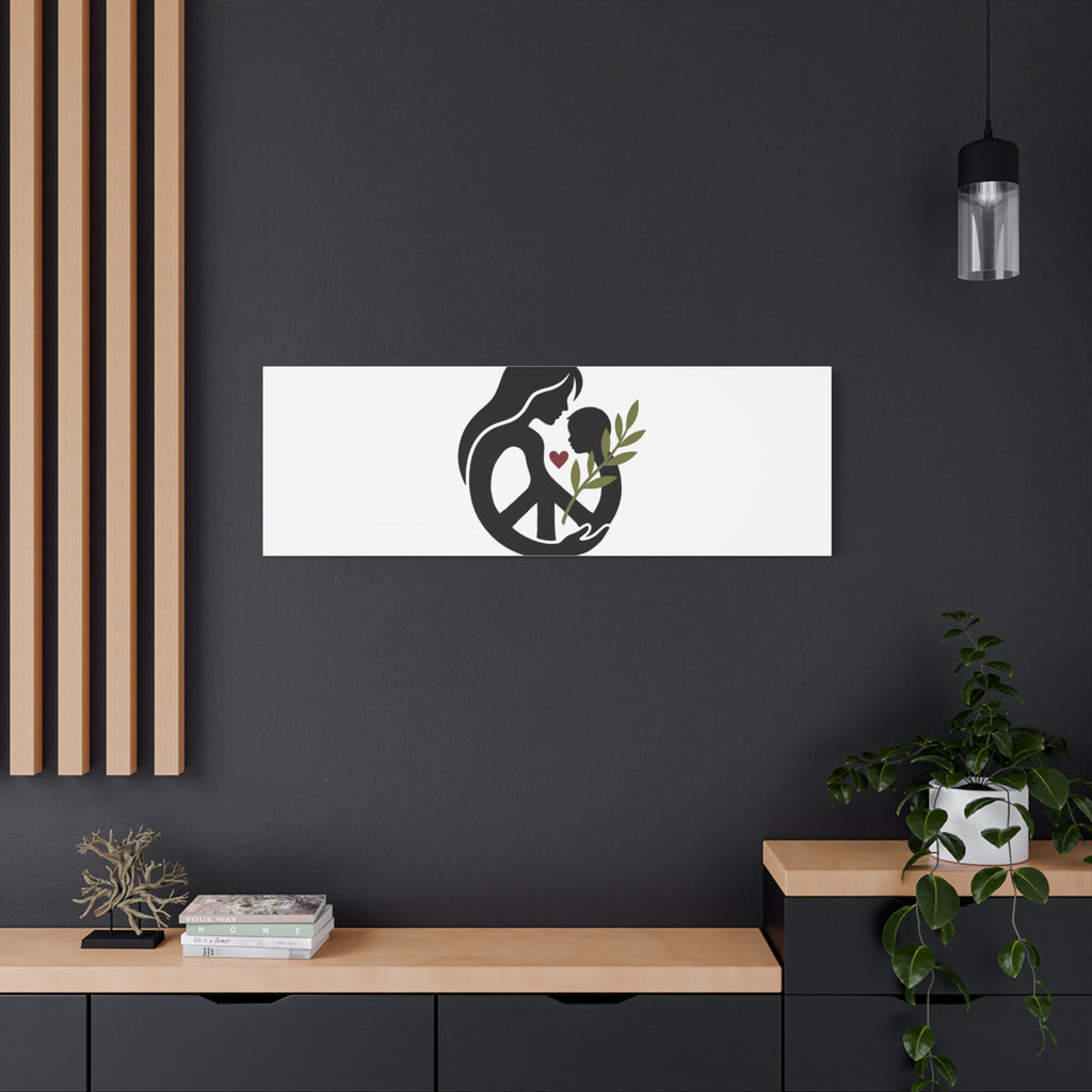 No More War Canvas, Anti-War Peace Protest Wall Art | Solidarity Ceasefire. 36" x 36" 1.25"
