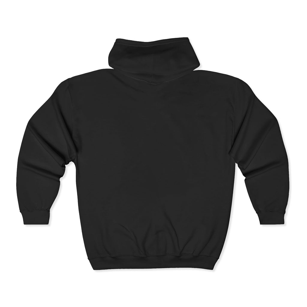 Fist Logo Zip Hoodie â Empowerment Graphic Full-Zip Sweatshirt Black