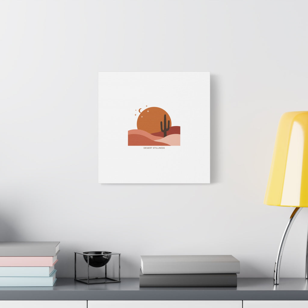 Desert Stillness Canvas, Desert Sunset Minimalist Mesa | Southwestern Art Print 36" x 36" 1.25"
