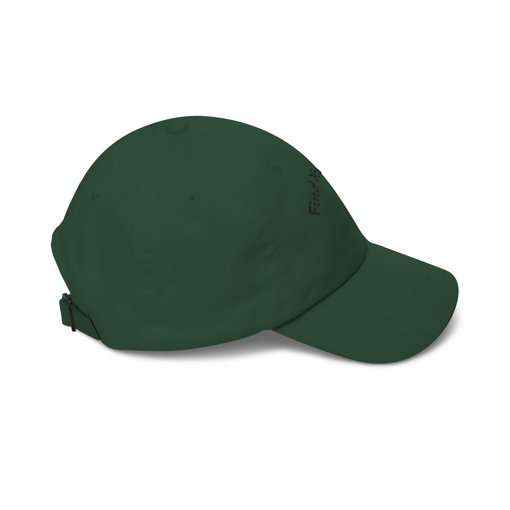 Dad Cap – "Find You're Peace" Embroidered White Baseball Hat.