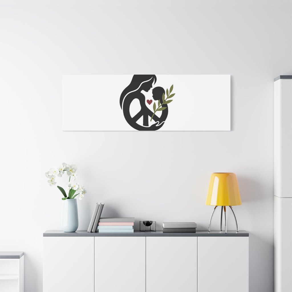 No More War Canvas, Anti-War Peace Protest Wall Art | Solidarity Ceasefire. 36" x 36" 1.25"