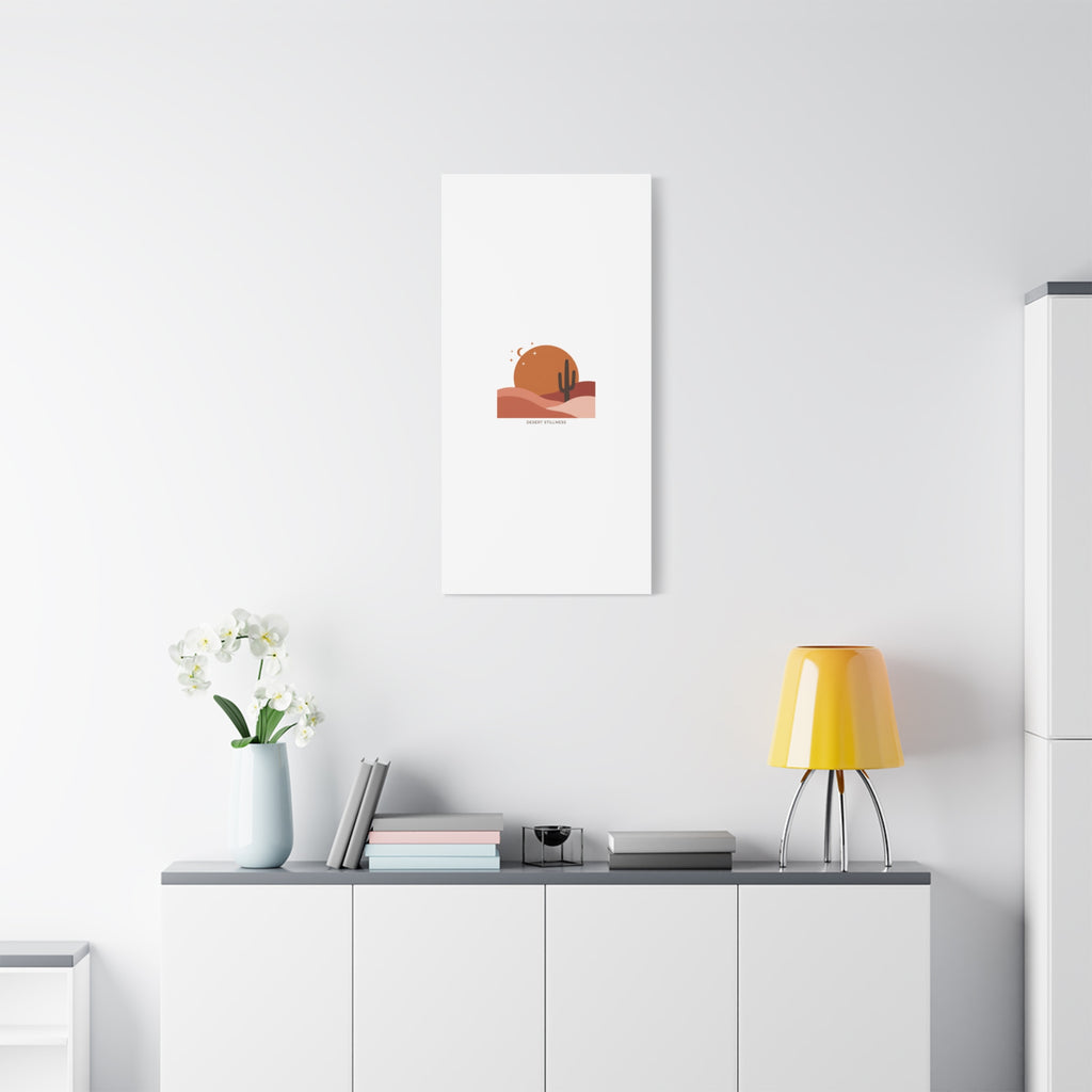 Desert Stillness Canvas, Desert Sunset Minimalist Mesa | Southwestern Art Print 36" x 36" 1.25"