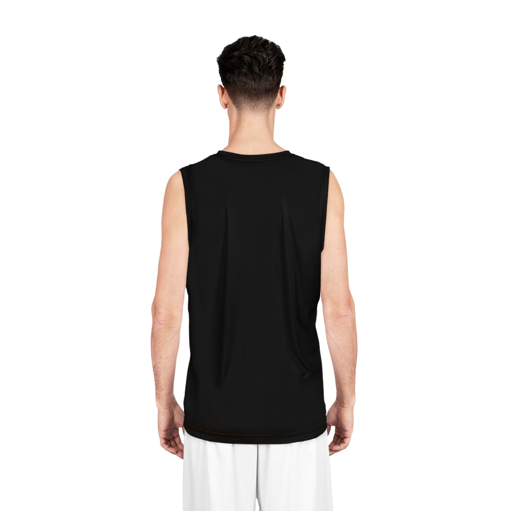 Knucklehead Fashion Wear Basketball Jersey — Black Graphic Team Tank Seam thread color automatically matched to design
