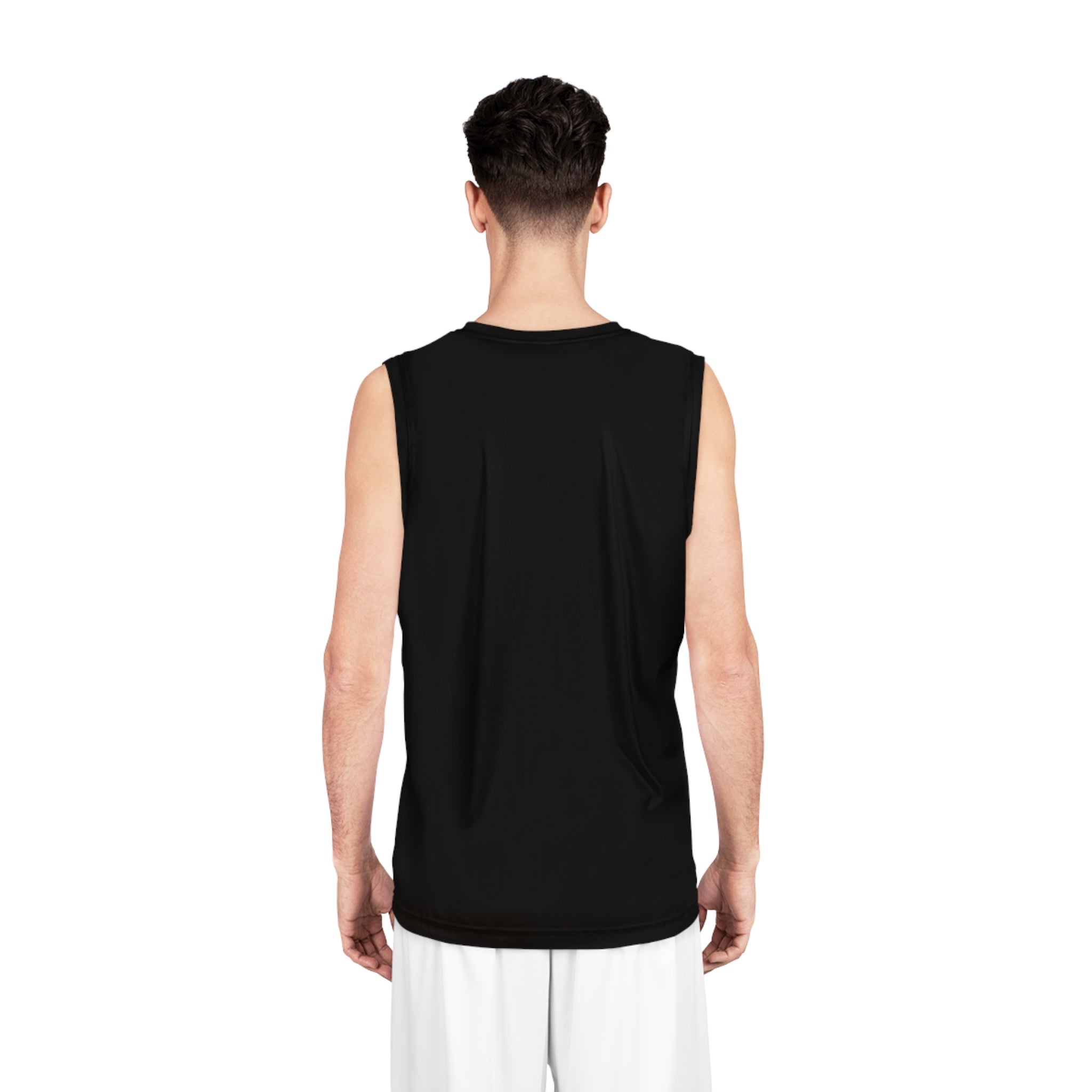 Knucklehead Fashion Wear Basketball Jersey — Black Graphic Team Tank Seam thread color automatically matched to design