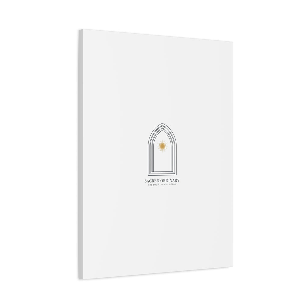 Sacred Ordinary Gothic Arch Canvas | Minimal Scripture Art, Quiet Luxury 36" x 36" 1.25"