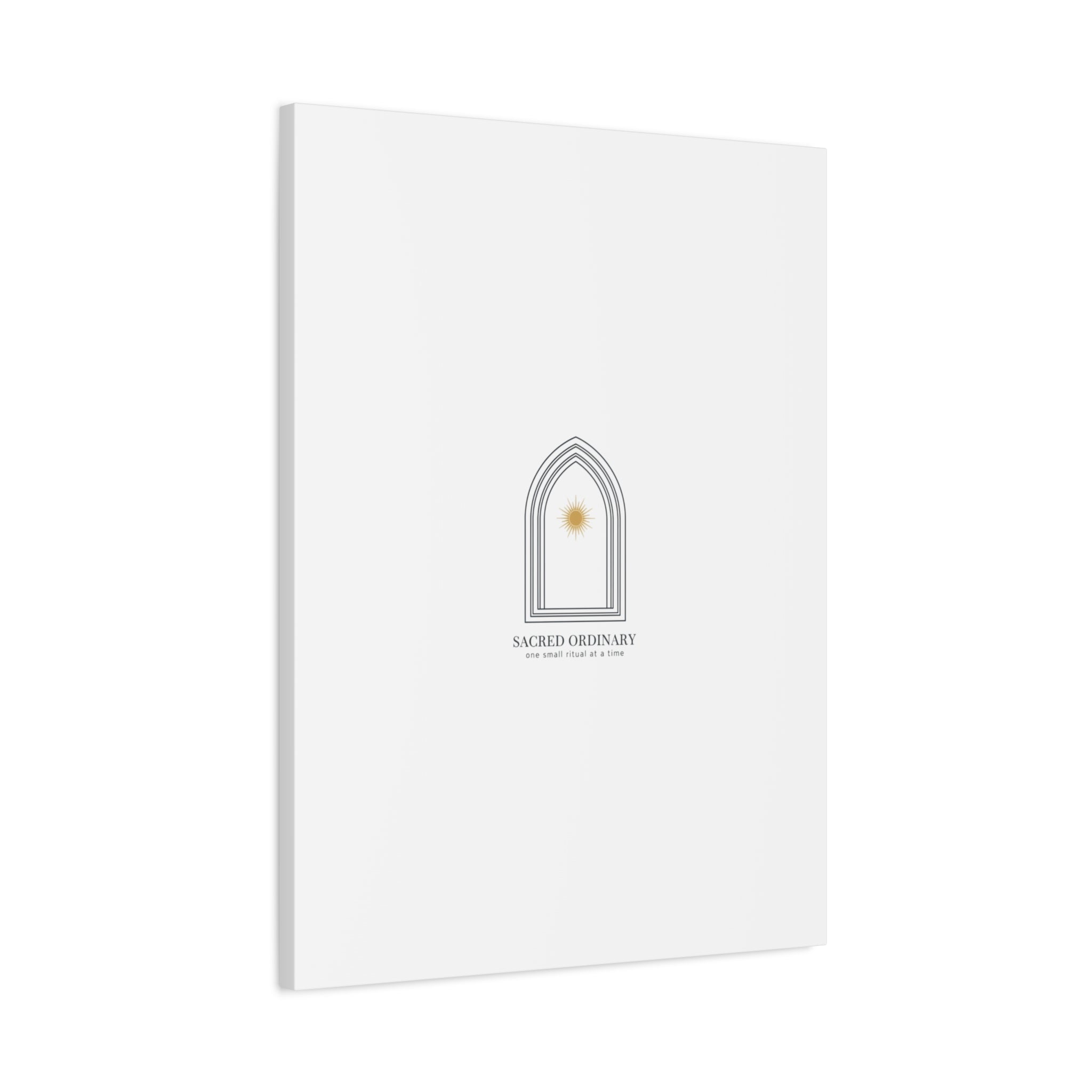 Sacred Ordinary Gothic Arch Canvas | Minimal Scripture Art, Quiet Luxury 36" x 36" 1.25"