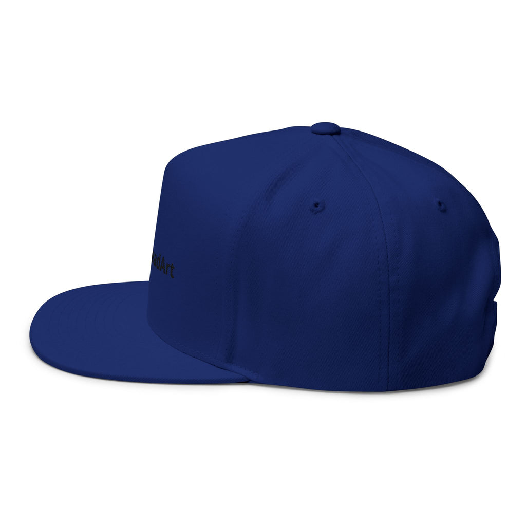 Embroidered Gold Eagle Flat Bill Cap