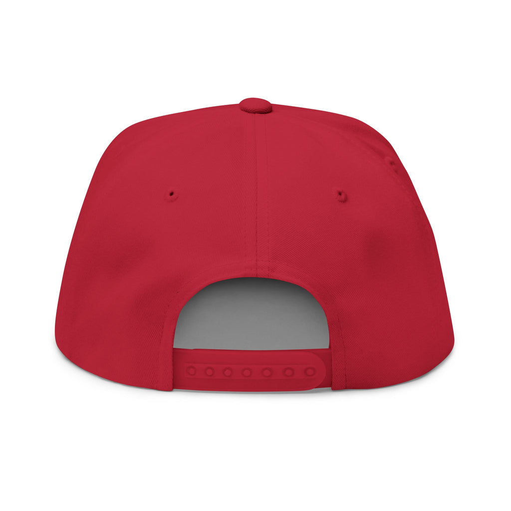 Embroidered Gold Eagle Flat Bill Cap