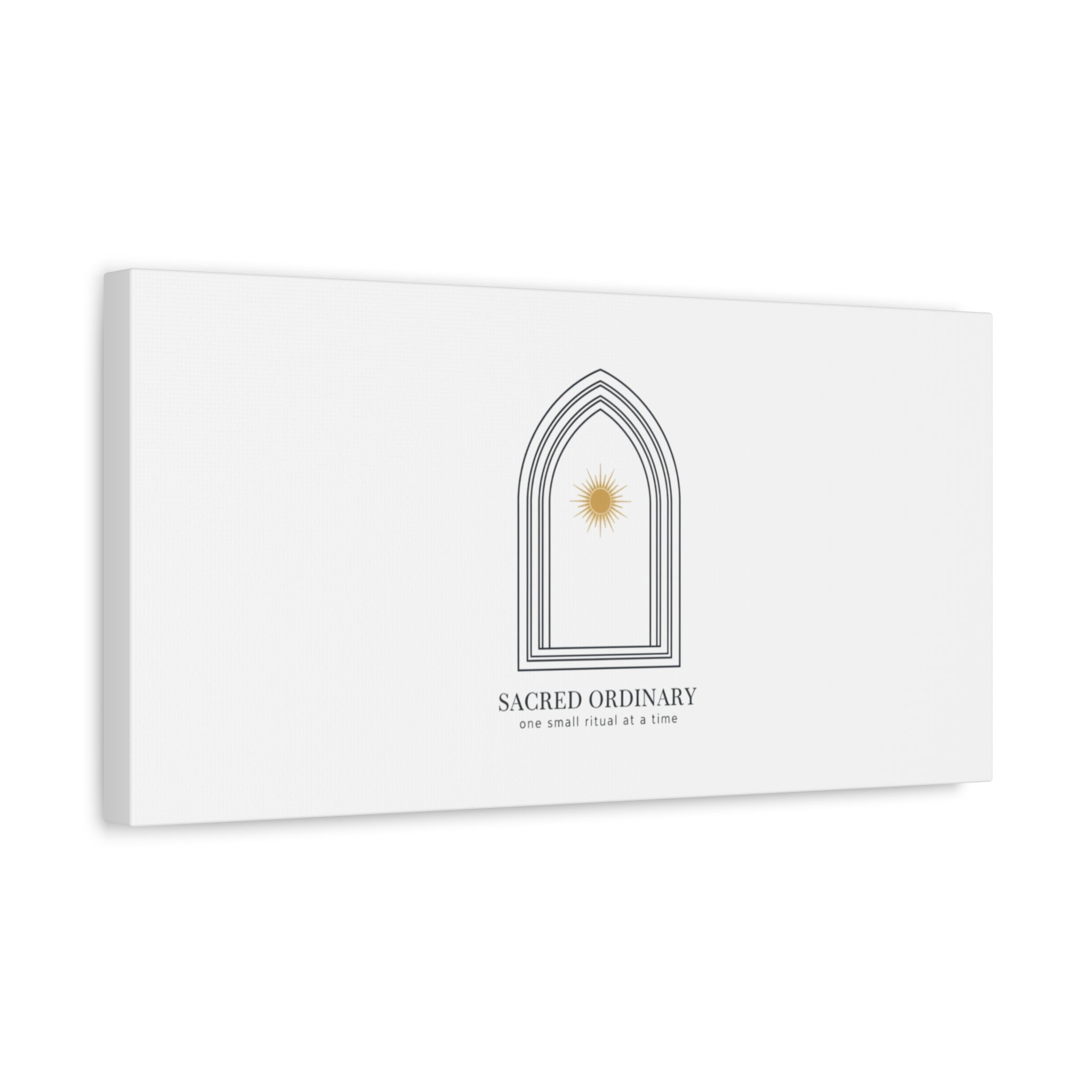 Sacred Ordinary Gothic Arch Canvas | Minimal Scripture Art, Quiet Luxury 36" x 36" 1.25"