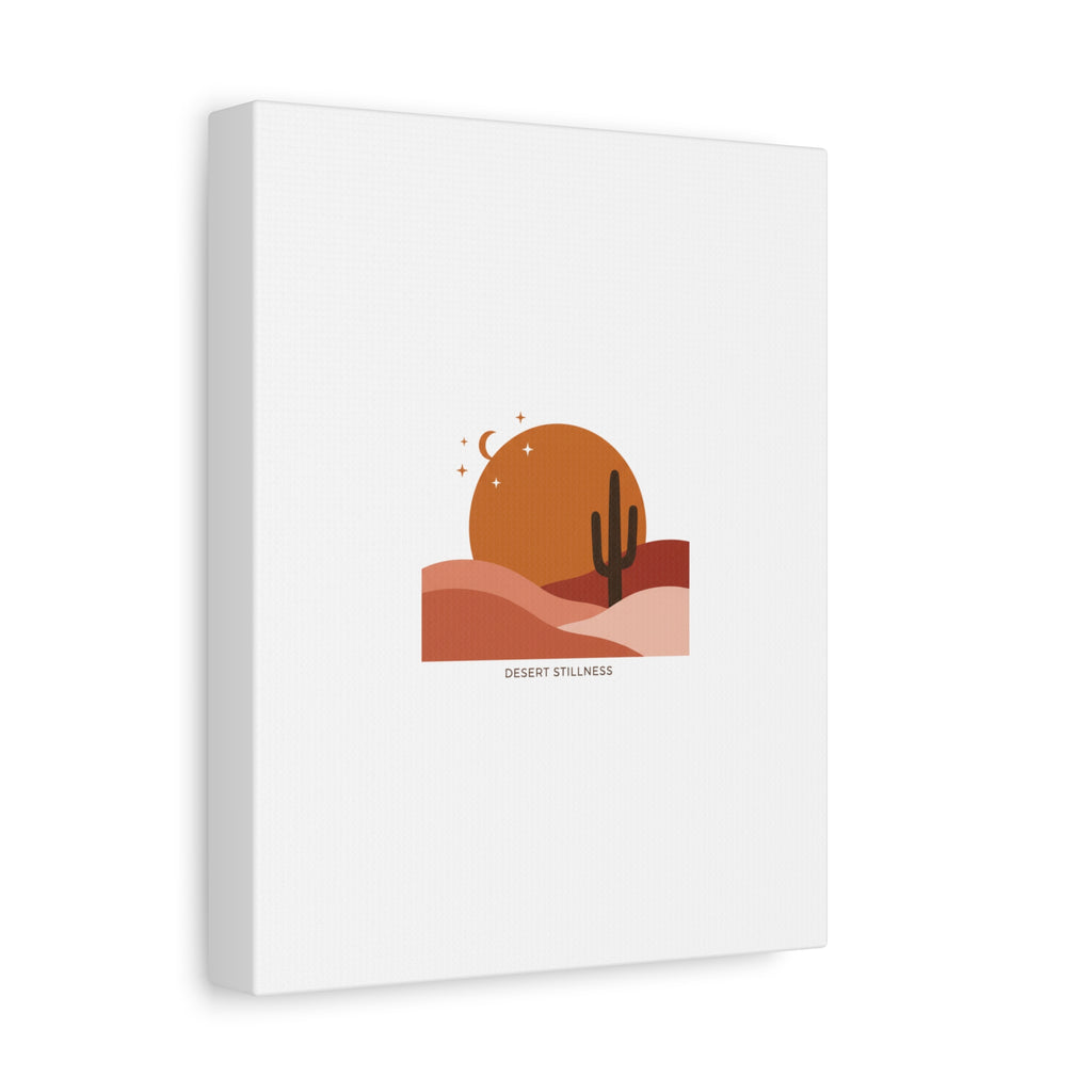 Desert Stillness Canvas, Desert Sunset Minimalist Mesa | Southwestern Art Print 36" x 36" 1.25"