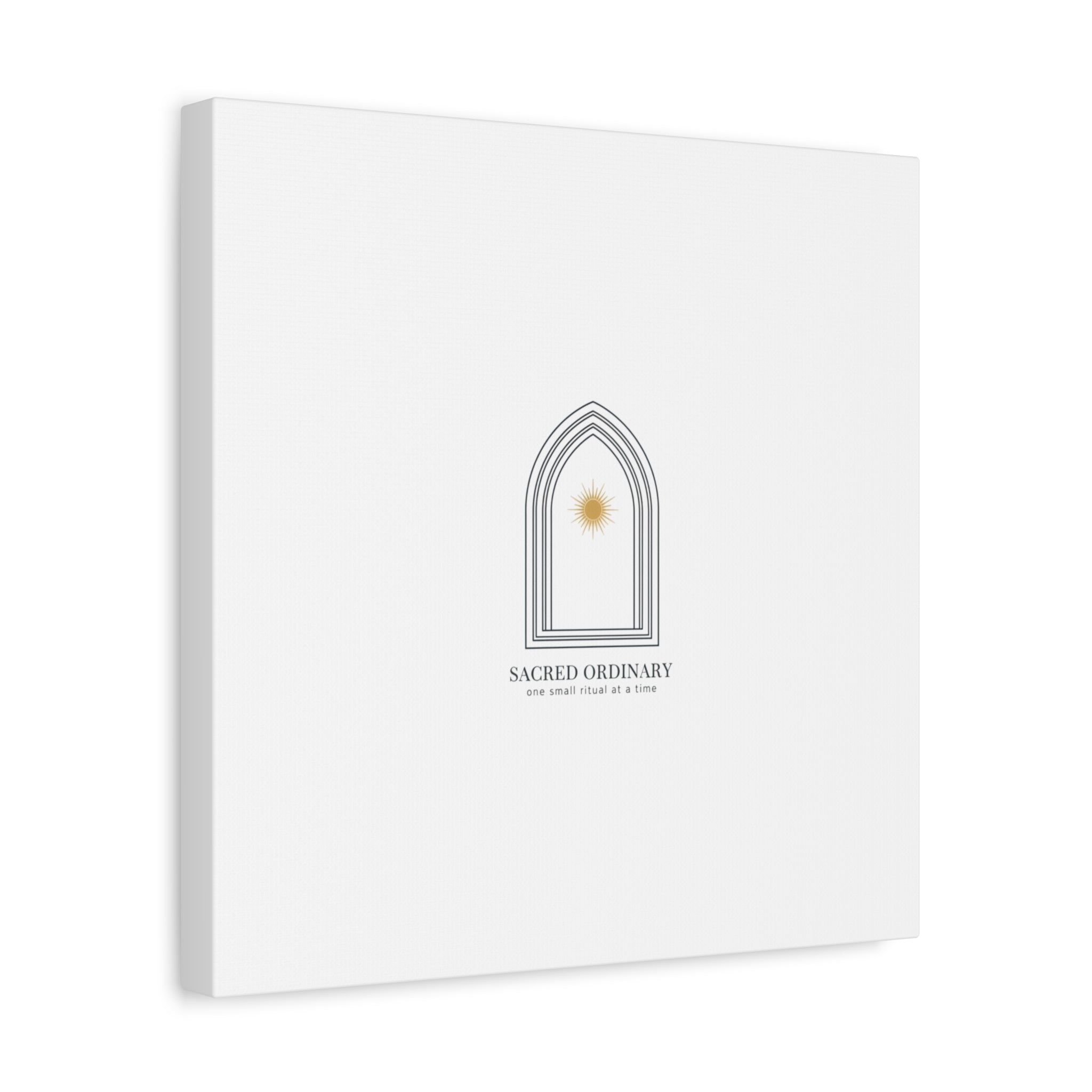 Sacred Ordinary Gothic Arch Canvas | Minimal Scripture Art, Quiet Luxury 36" x 36" 1.25"