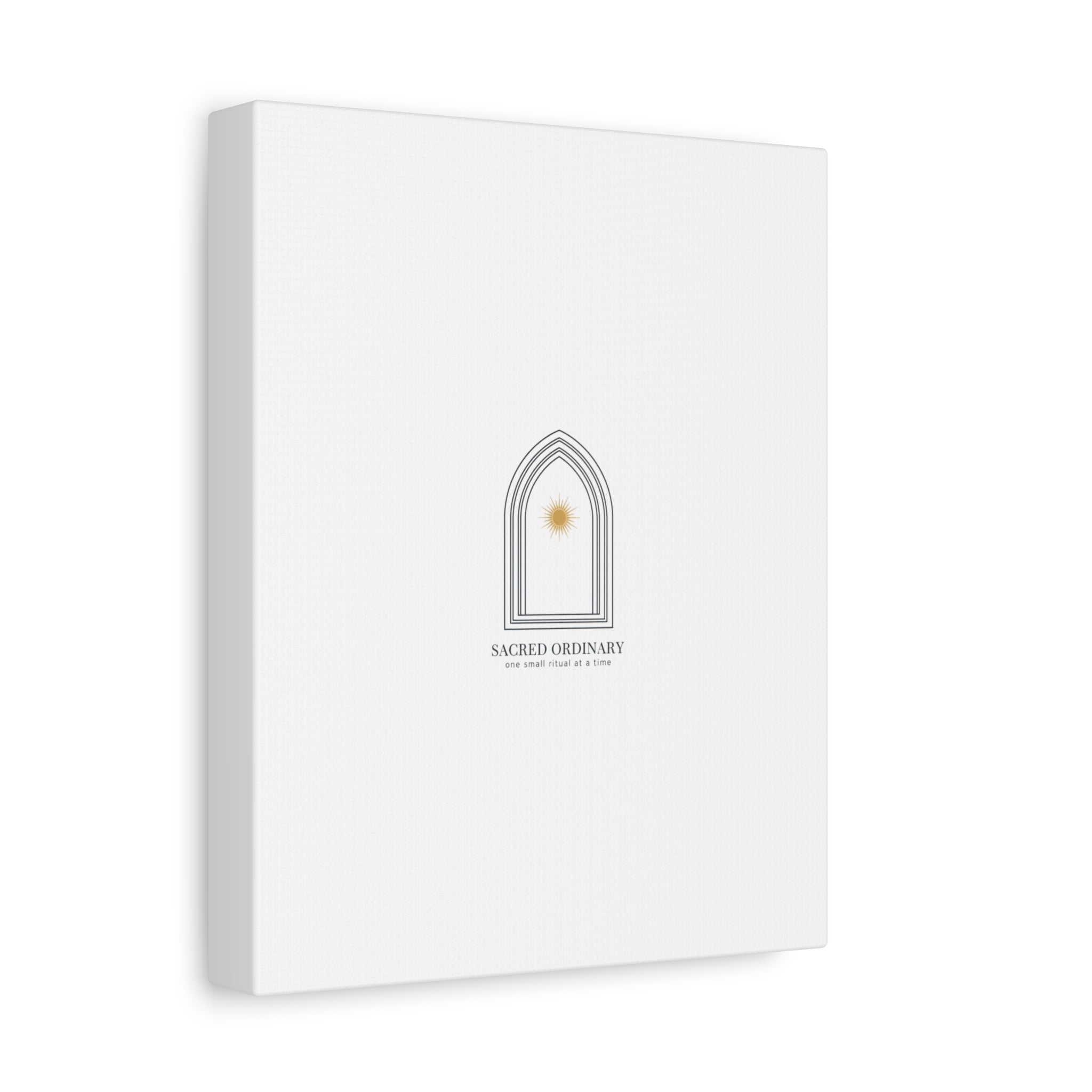 Sacred Ordinary Gothic Arch Canvas | Minimal Scripture Art, Quiet Luxury