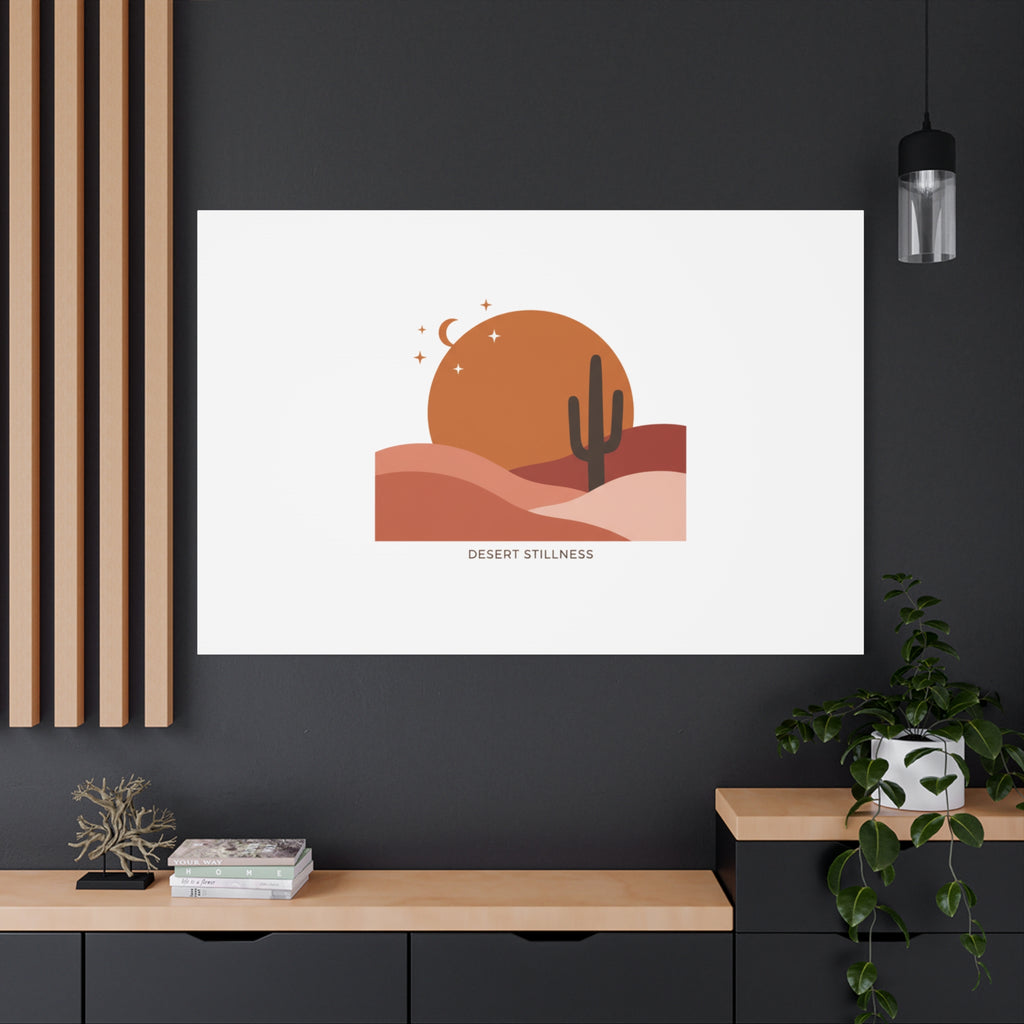 Desert Stillness Canvas, Desert Sunset Minimalist Mesa | Southwestern Art Print 36" x 36" 1.25"