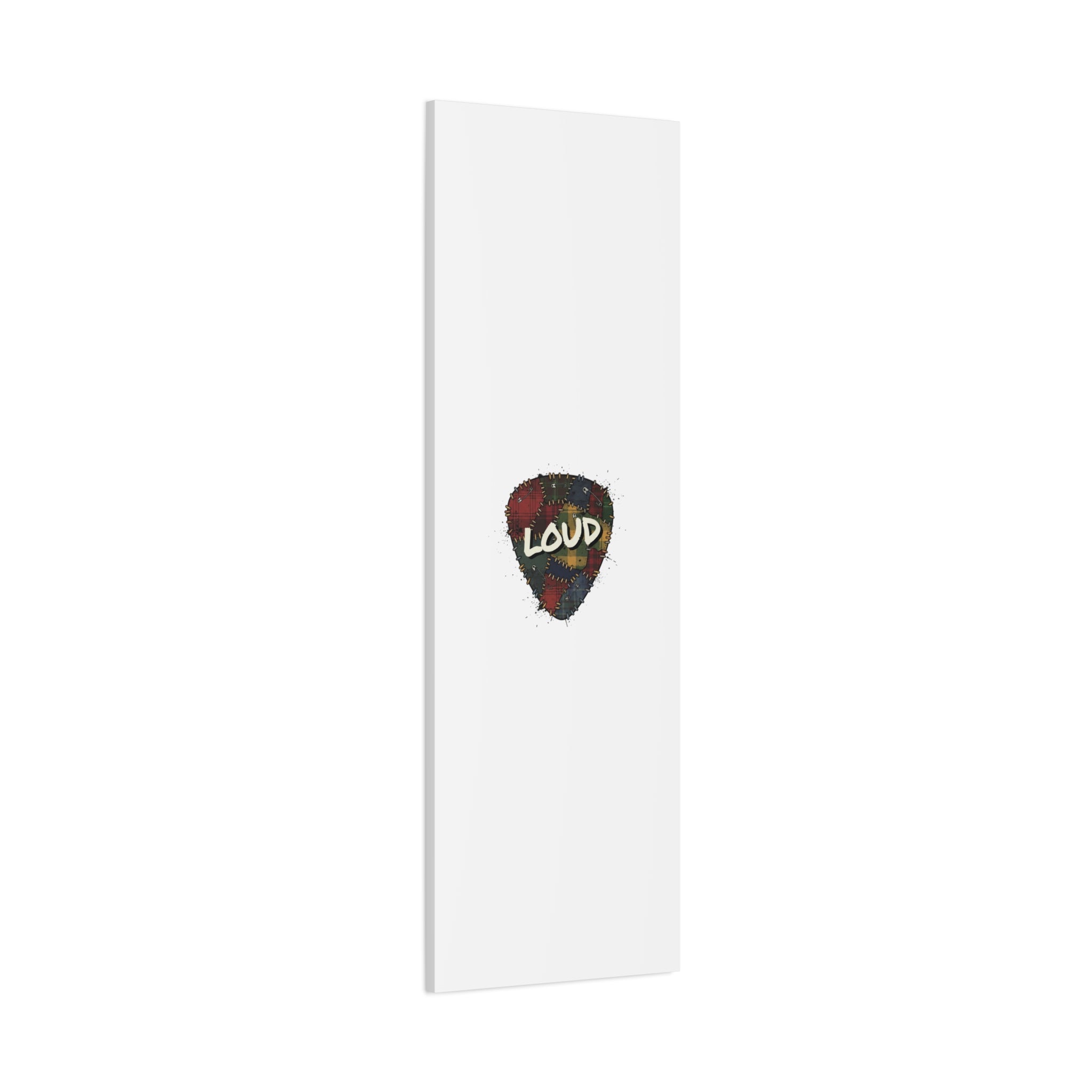 Plaid Patchwork Guitar Pick Canvas, Grunge Revival, 90s Rock Plaid Aesthetic 36" x 36" 1.25"