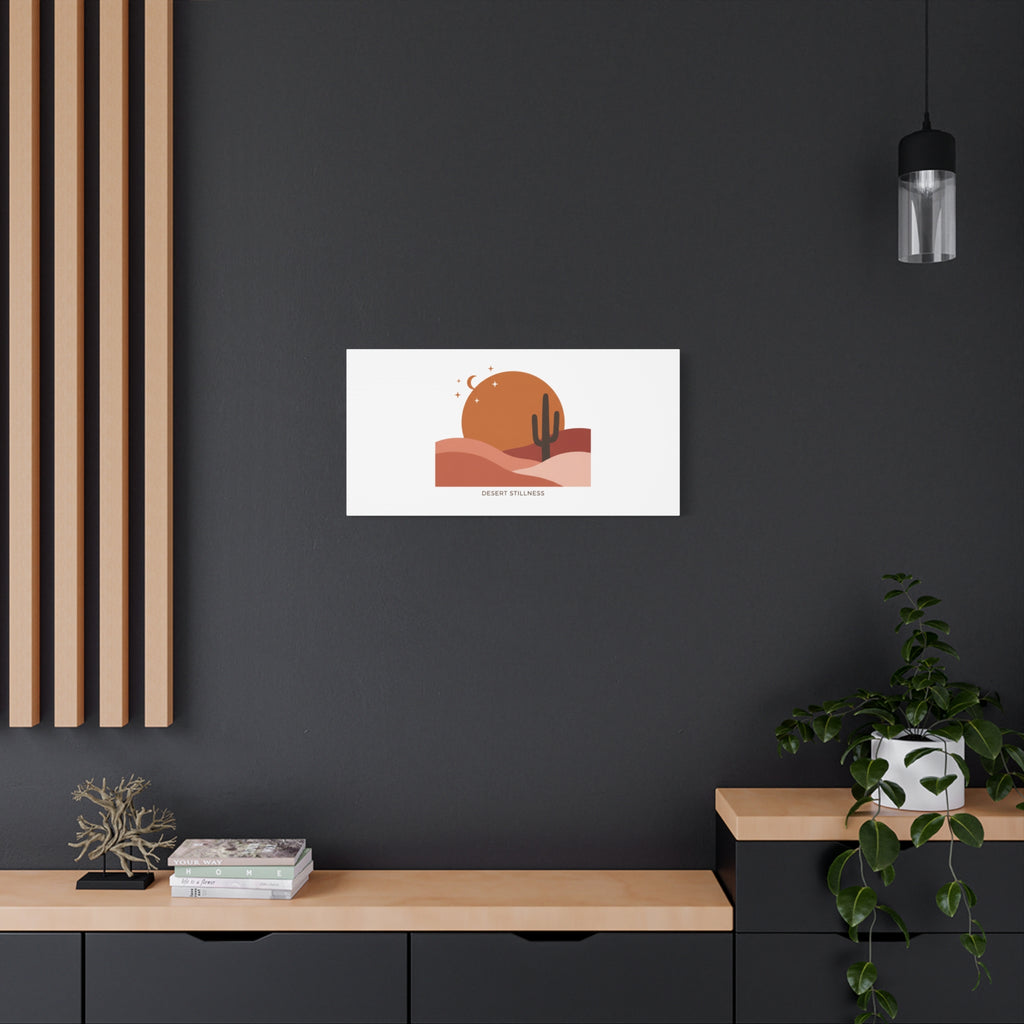 Desert Stillness Canvas, Desert Sunset Minimalist Mesa | Southwestern Art Print 36" x 36" 1.25"