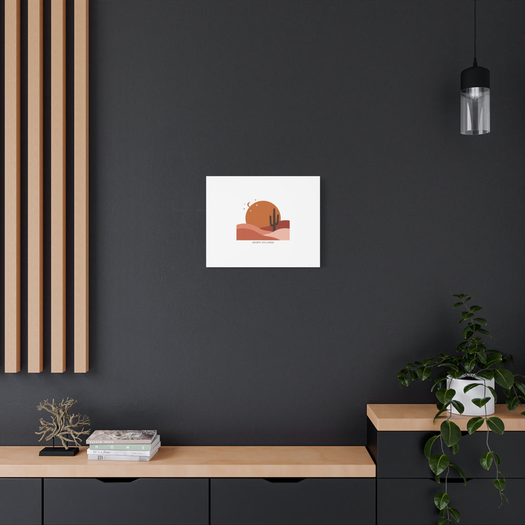 Desert Stillness Canvas, Desert Sunset Minimalist Mesa | Southwestern Art Print