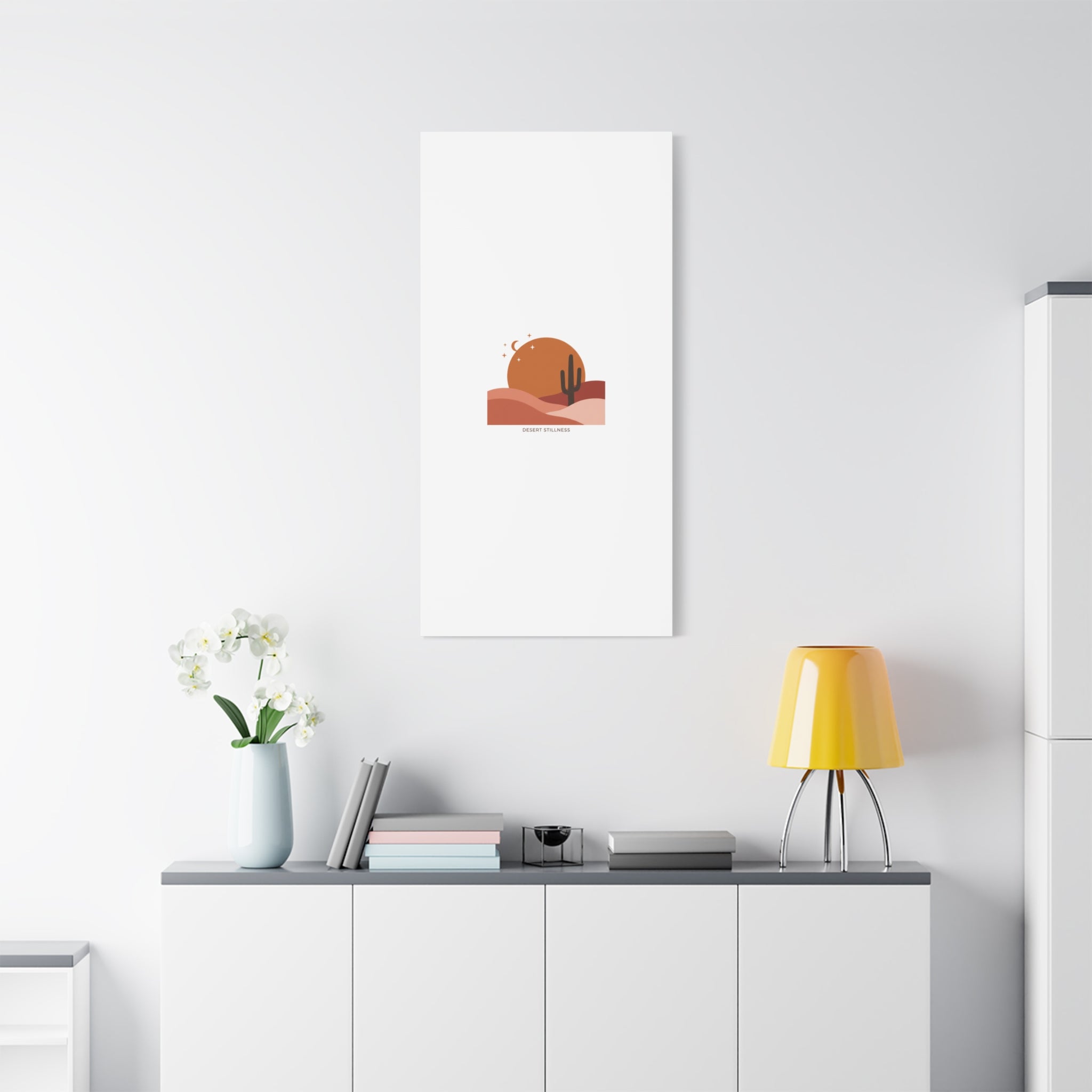Desert Stillness Canvas, Desert Sunset Minimalist Mesa | Southwestern Art Print 36" x 36" 1.25"