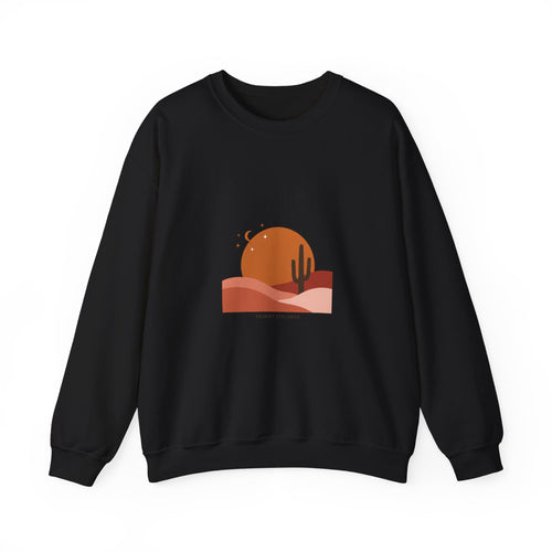 Desert Sunset Minimalist Mesa Sweatshirt | Southwestern adobe-inspired wall art vibe — product image 2