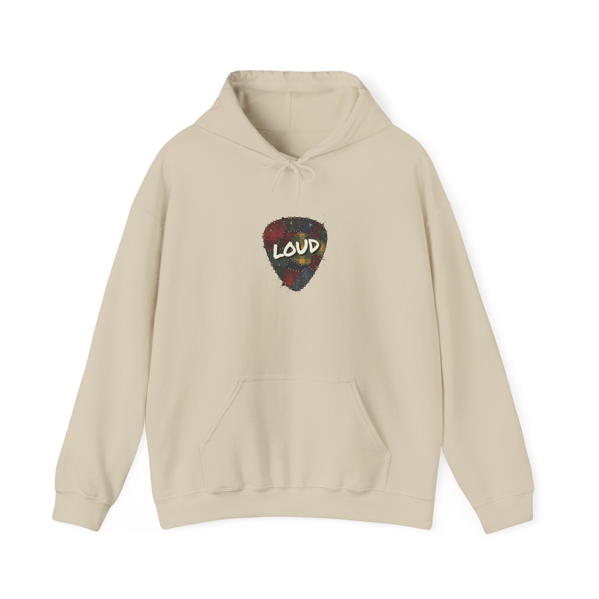 Loud Guitar Pick Hoodie | grunge revival, flannel aesthetic Sand