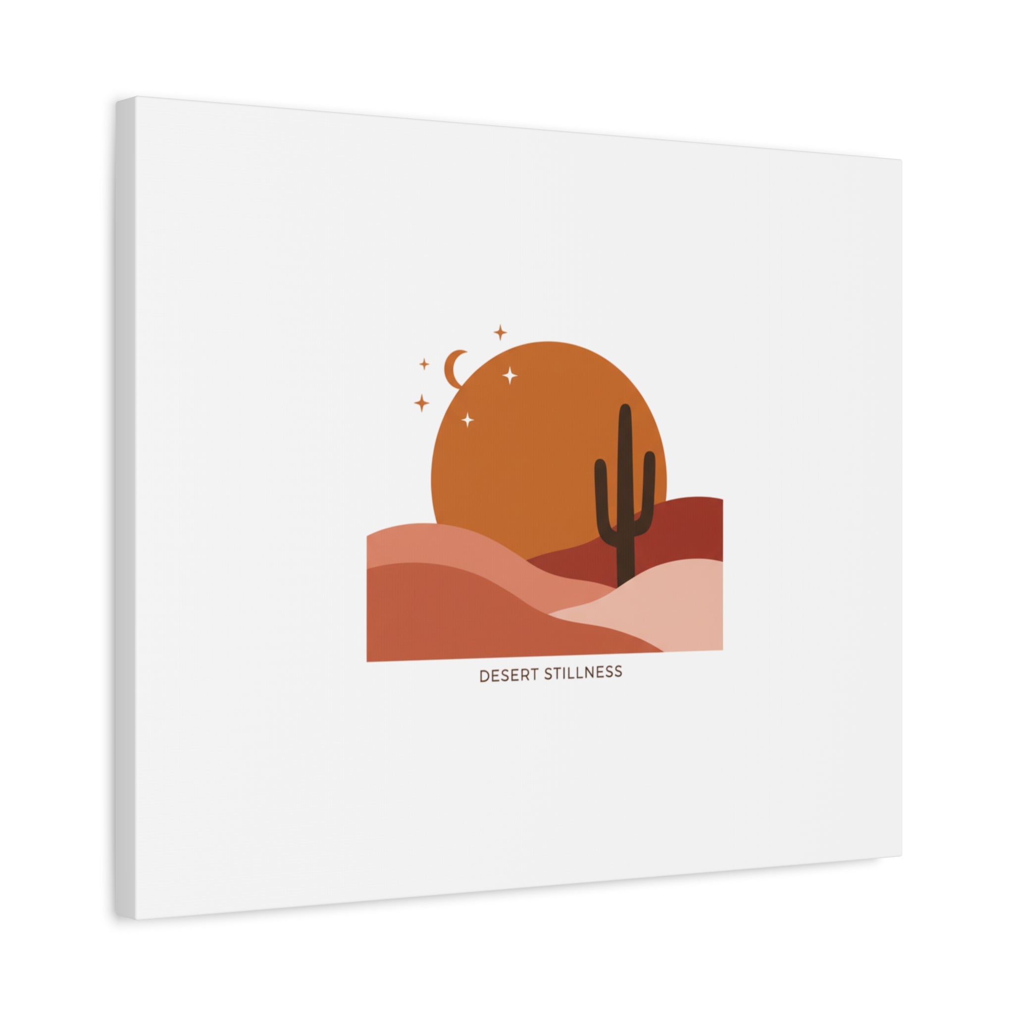 Desert Stillness Canvas, Desert Sunset Minimalist Mesa | Southwestern Art Print 36" x 36" 1.25"