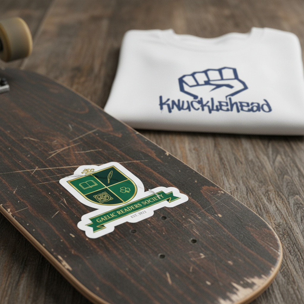Celtic Crest Sticker Detail
