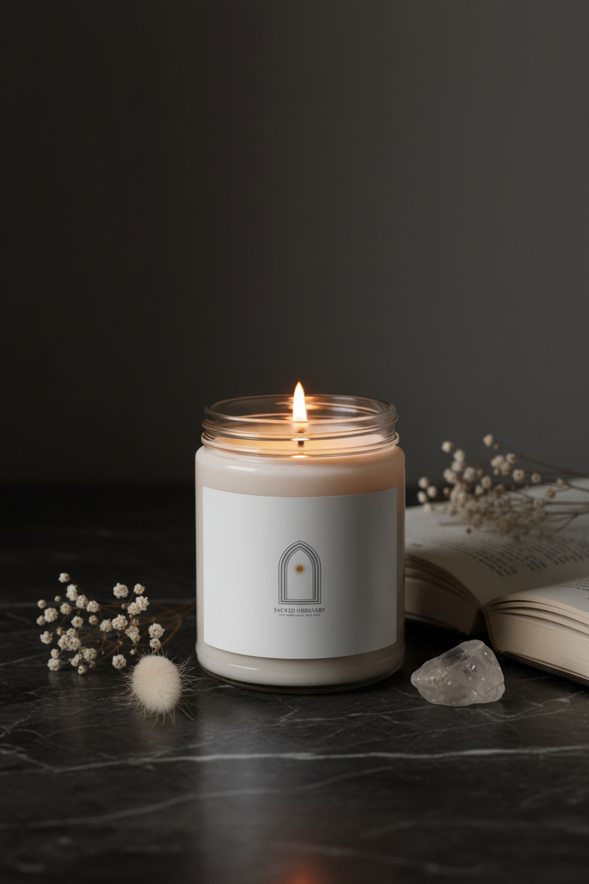 Gothic Candle - Dark Marble