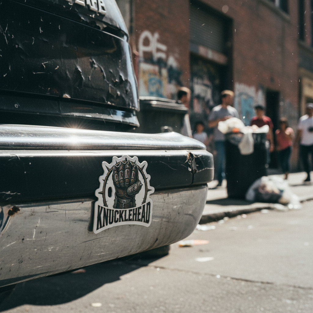 Magnet on car bumper