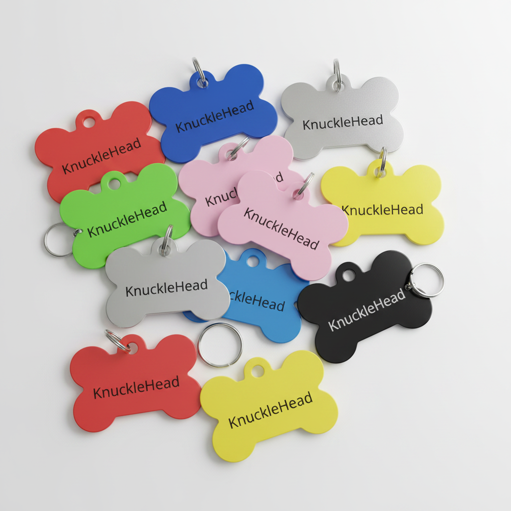 Multiple bone-shaped pet tags