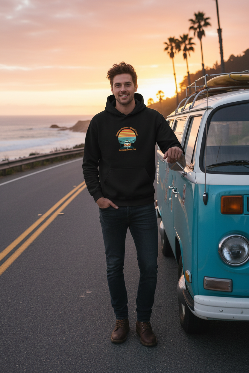 Retro Surf Hoodie 2 - Coastal