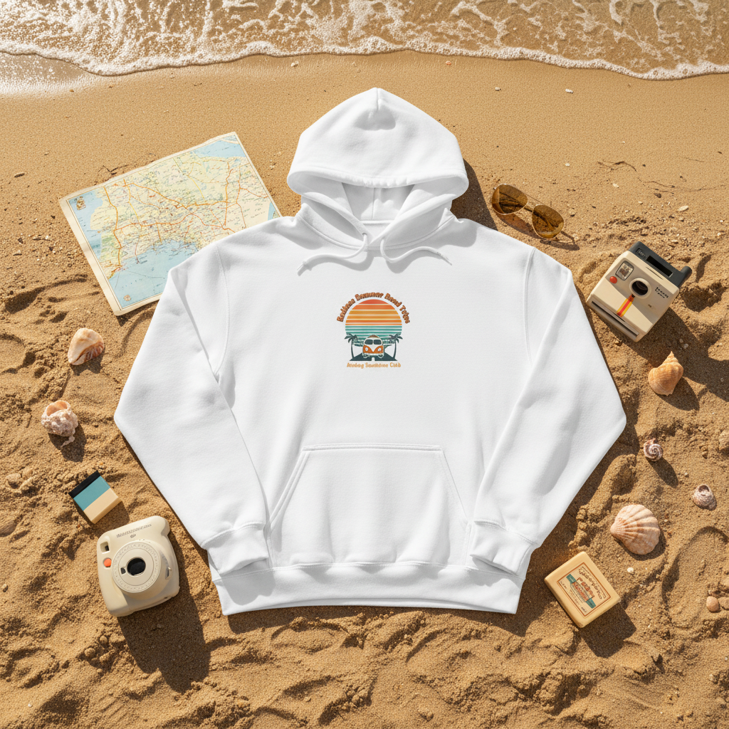 Retro Surf Hoodie 2 - Flat Lay