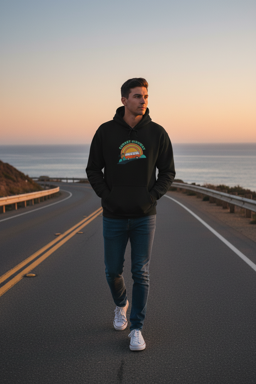 Retro Surf Hoodie - Highway