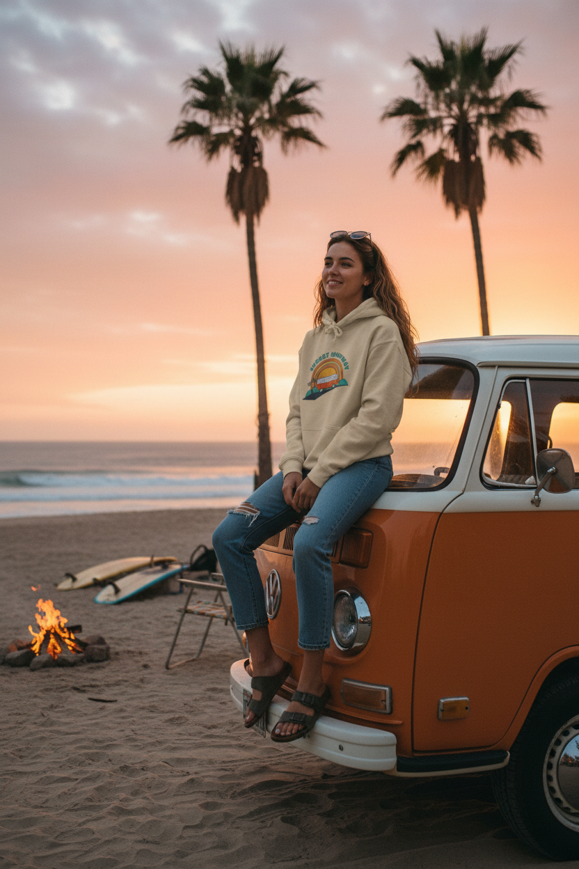 Retro Surf Hoodie - Van