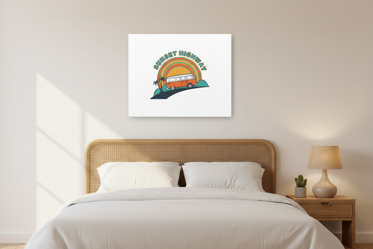 Sunset Highway Canvas - Bedroom