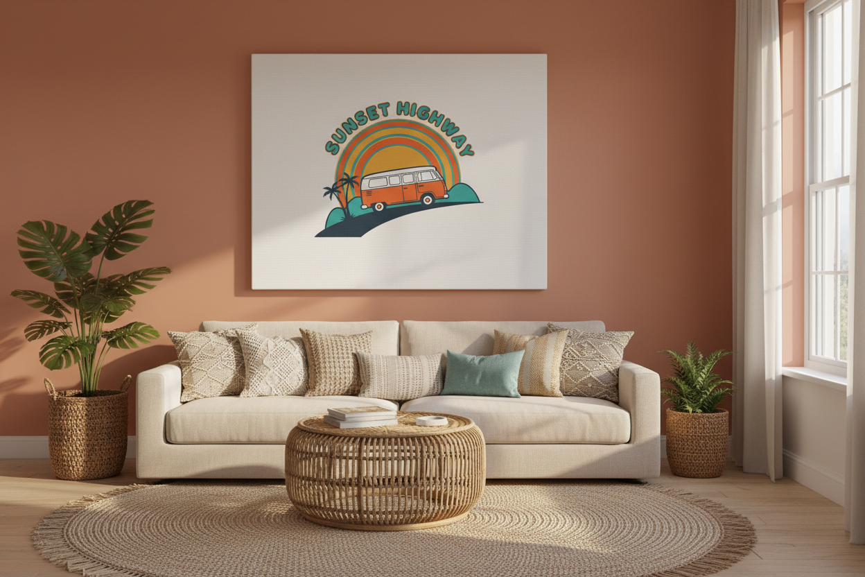 Sunset Highway Canvas - Boho Living