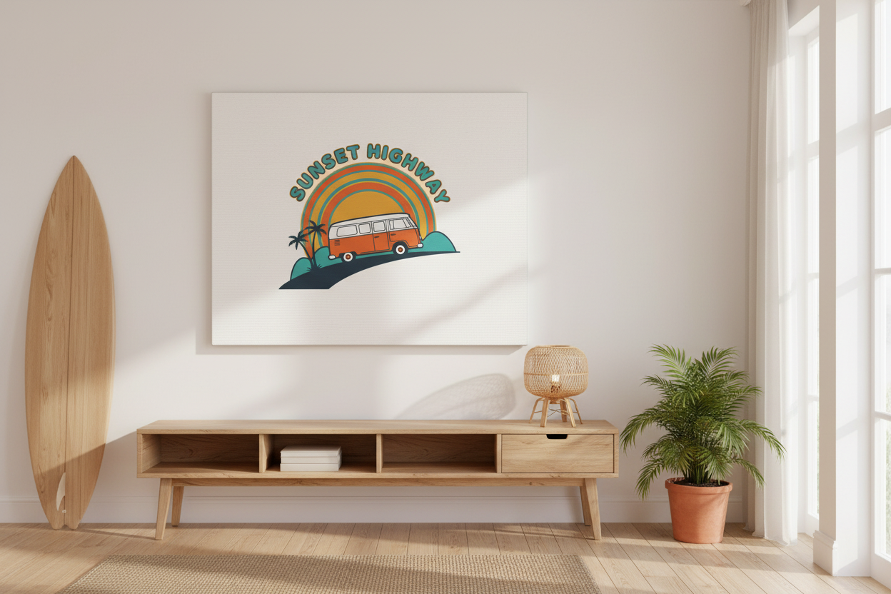 Sunset Highway Canvas - Living Room