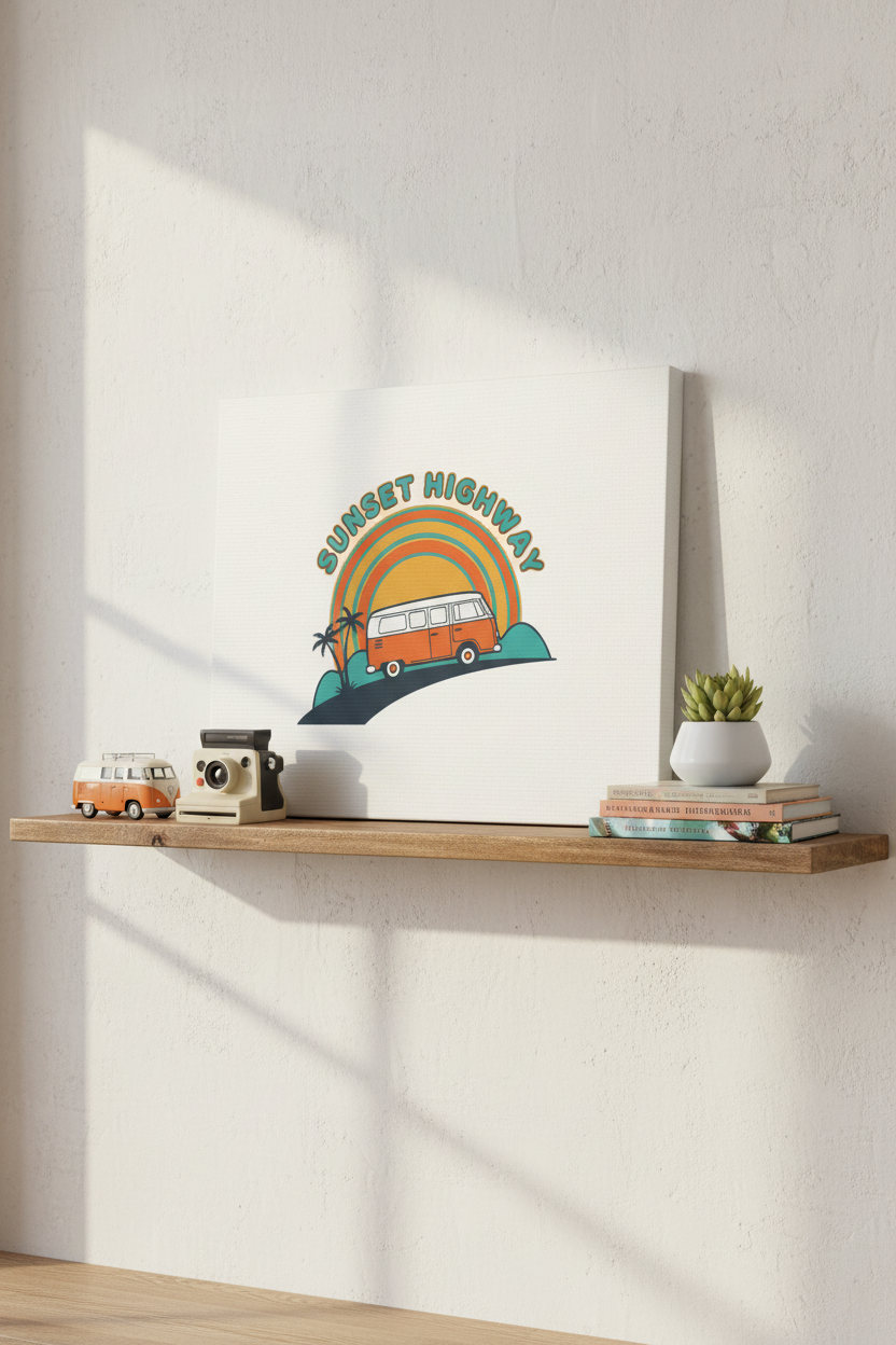 Sunset Highway Canvas - Shelf