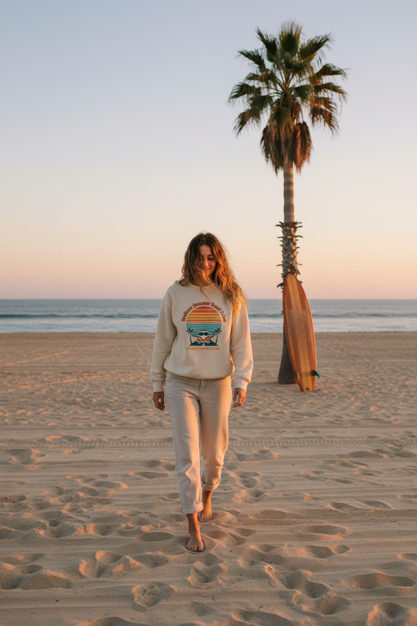 Vintage Camper - Beach